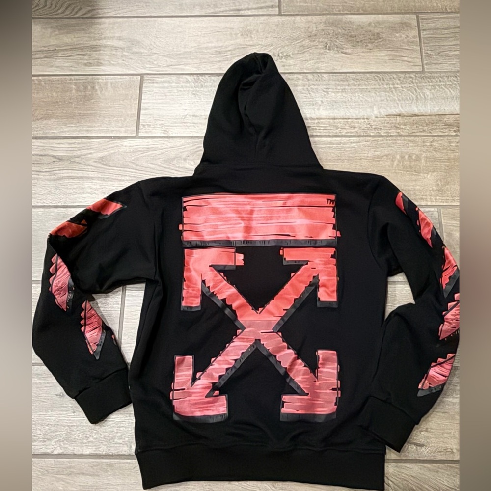 Off White Hoodie Black and red X Size Medium men’s